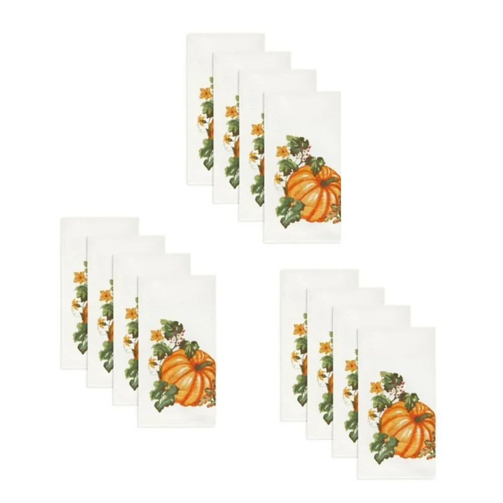 12 Napkins + Autumn Medley / Pumpkin Border 60